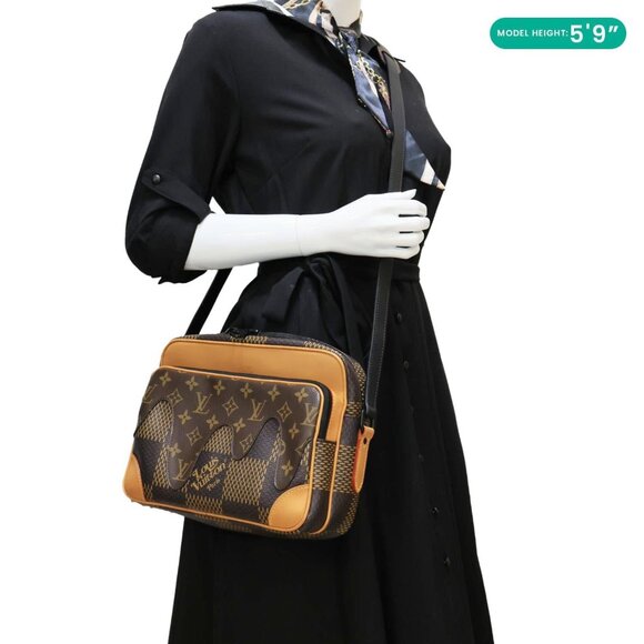 Louis Vuitton  X Nigo Nil Monogram Ebene Canvas Messenger Bag Brown - Picture 2 of 14